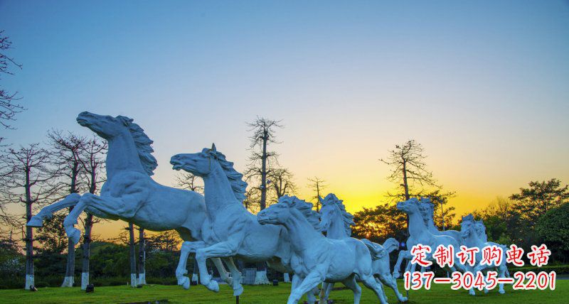 邯郸新颖活力的马群雕塑奔跑的马