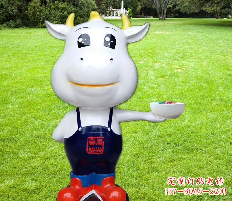邯郸玻璃钢制作的牛雕塑