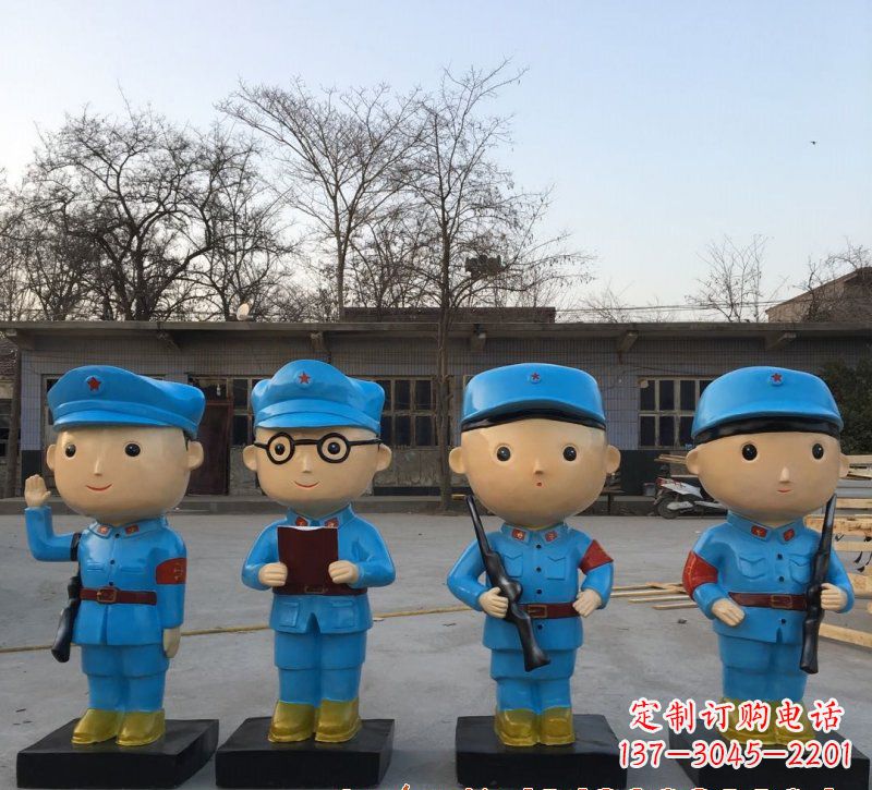 邯郸玻璃钢制作的红军雕塑传承精神