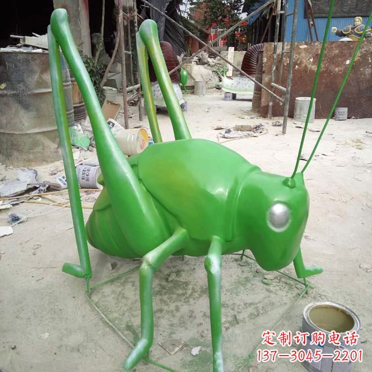 邯郸玻璃钢蝗虫雕塑精美的艺术造型