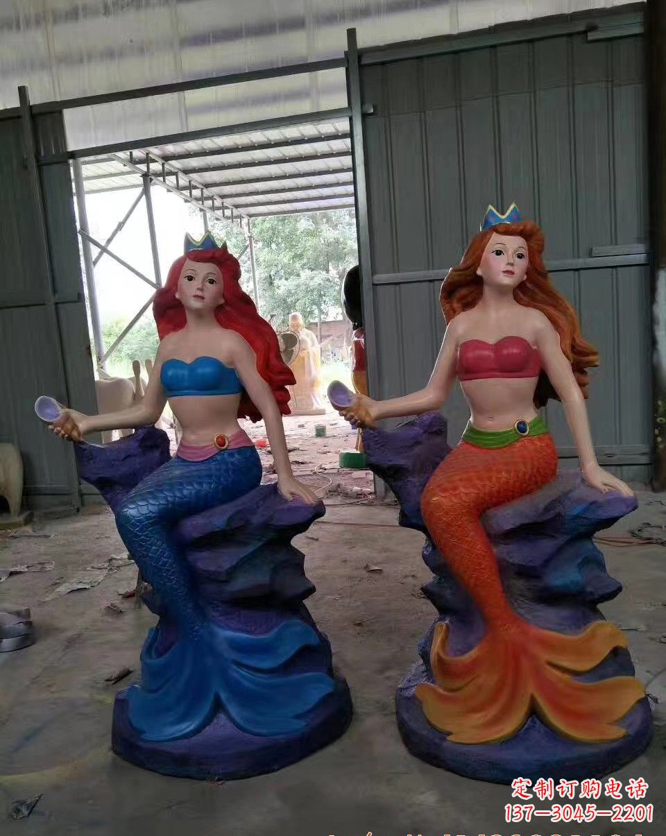 邯郸玻璃钢美人鱼雕塑——精美的艺术作品