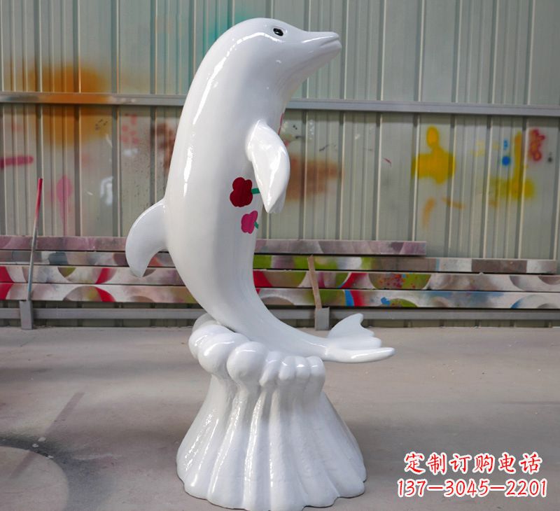 邯郸玻璃钢戏水海豚景观标识