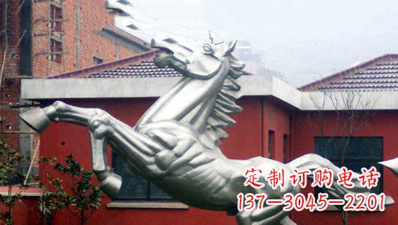邯郸不锈钢奔马雕塑 (2)