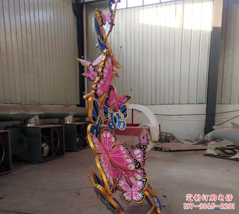 邯郸精致绚丽的不锈钢蝴蝶雕塑