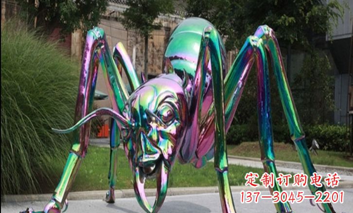 邯郸不锈钢彩色蚂蚁雕塑艺术美化公园景观