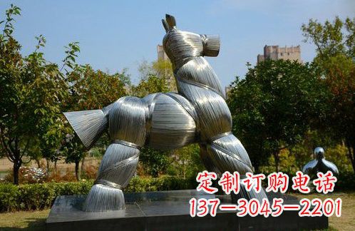 邯郸不锈钢草扎马雕塑艺术精彩绽放