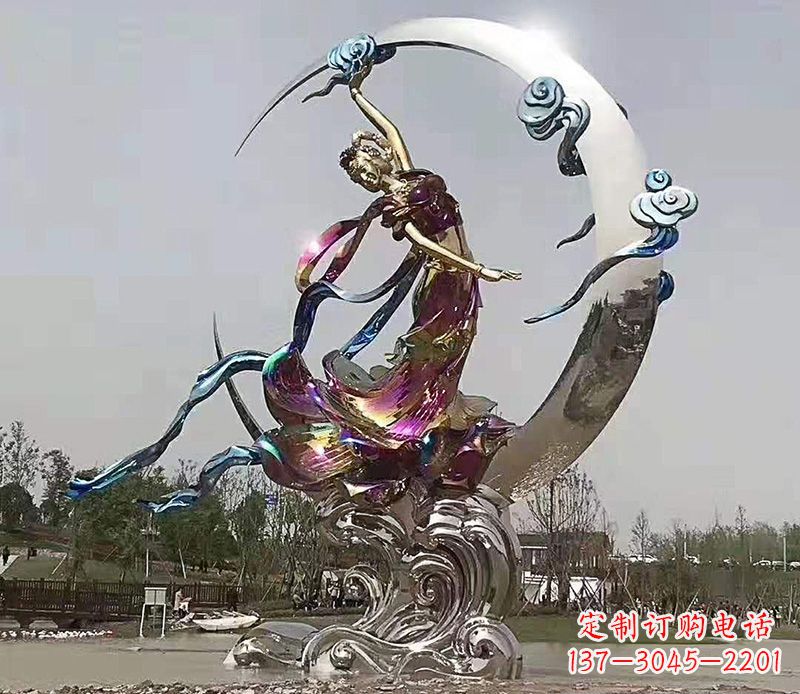 邯郸不锈钢嫦娥奔月雕塑