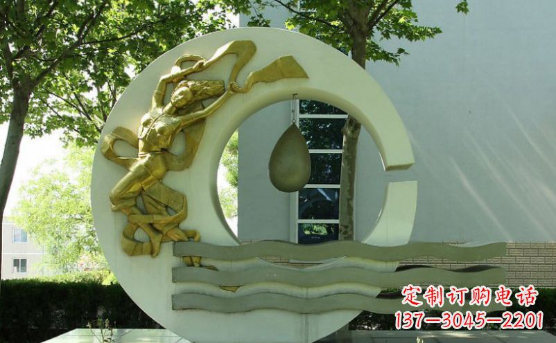邯郸不锈钢嫦娥奔月景观雕塑