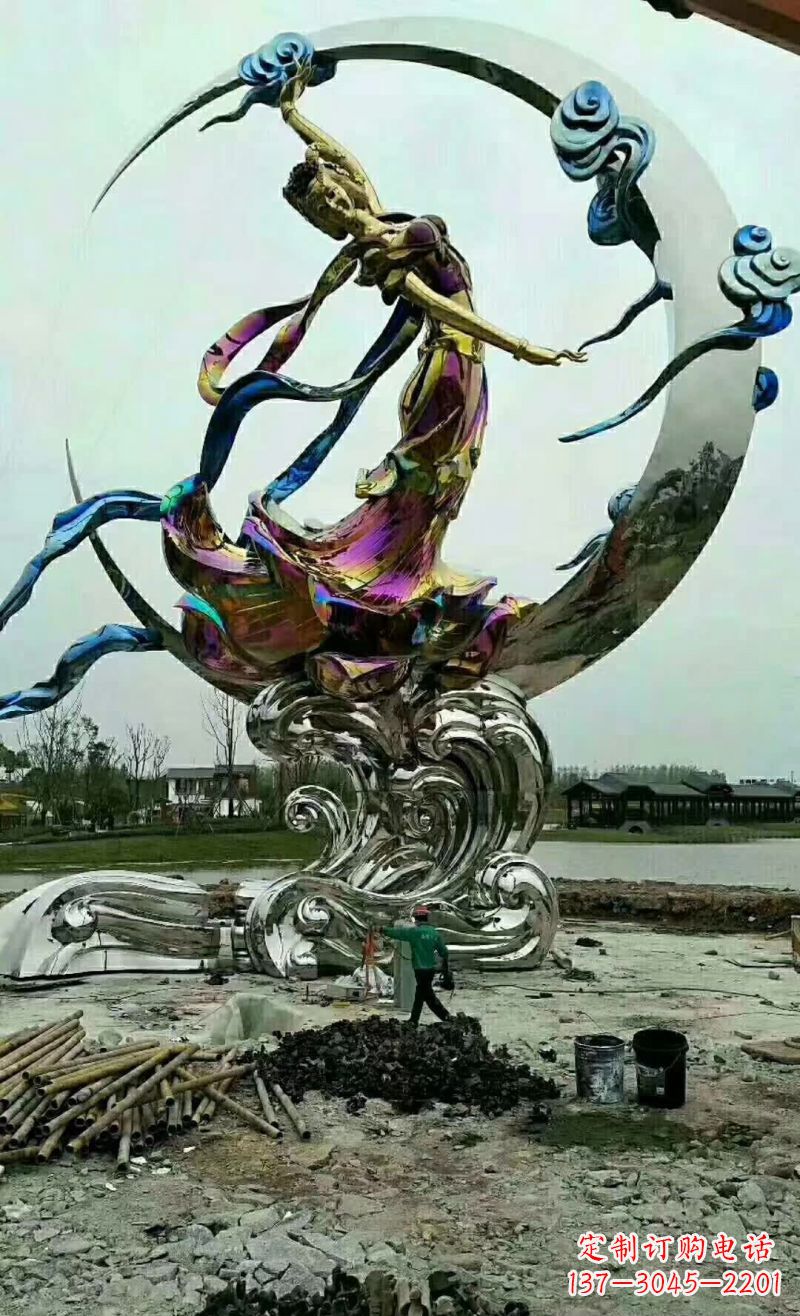邯郸不锈钢嫦娥奔月雕塑
