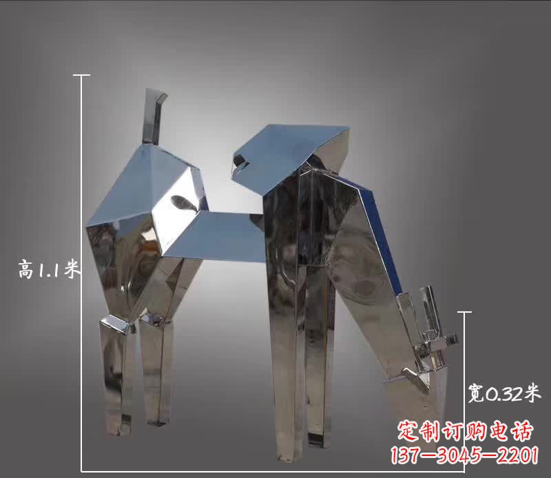 邯郸不锈钢动物雕塑——鹿