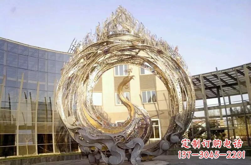邯郸不锈钢凤凰涅槃雕塑