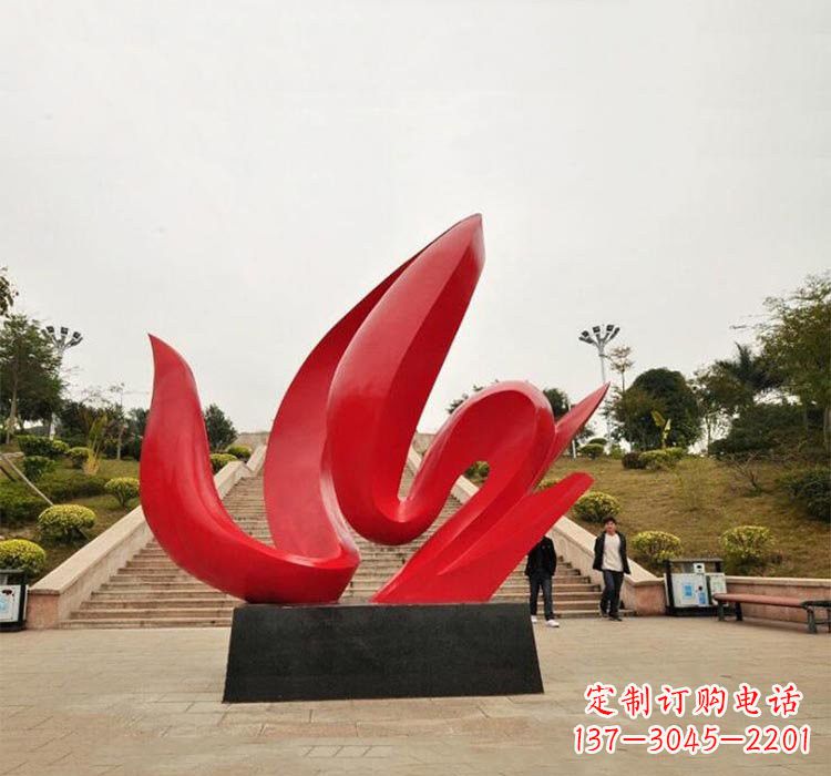邯郸不锈钢抽象火苗雕塑