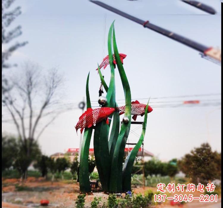 邯郸不锈钢鲤鱼雕塑美轮美奂的艺术之作