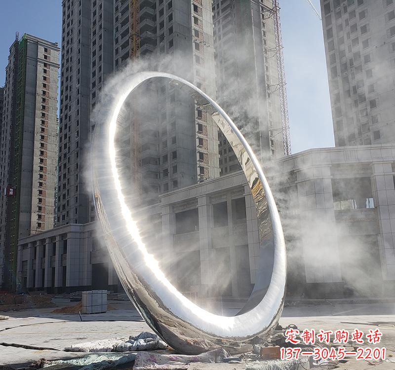 邯郸不锈钢圆环雕塑给城市带来独特美感