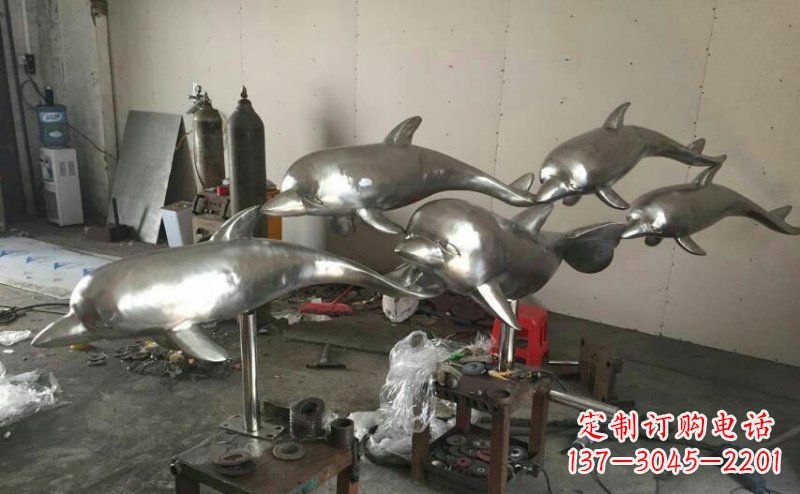 邯郸不锈钢海豚雕塑