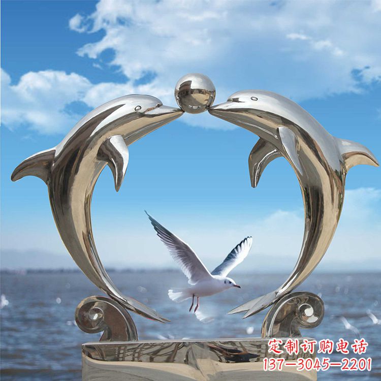 邯郸不锈钢海豚雕塑精美的海洋之美