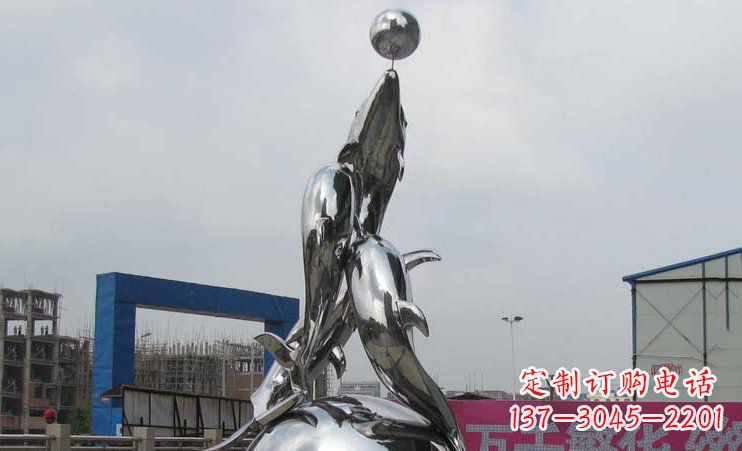 邯郸不锈钢海豚雕塑海洋之美的象征
