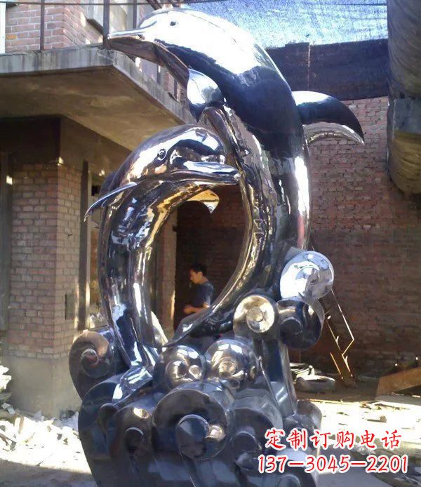 邯郸不锈钢海豚美观动态的雕塑