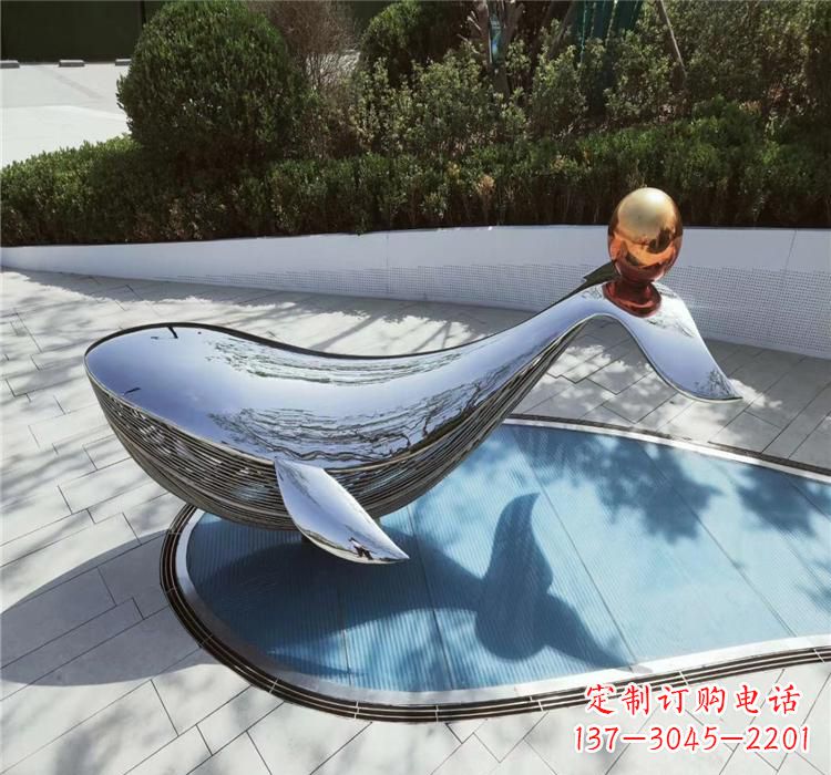 邯郸不锈钢海豚精美的雕塑作品
