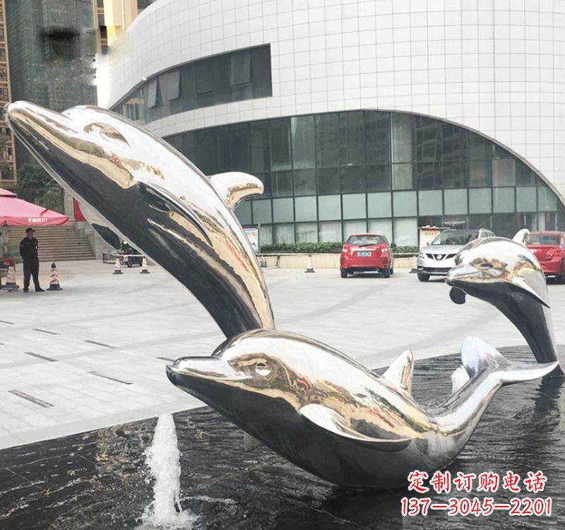 邯郸不锈钢海豚雕塑艺术与美的结合