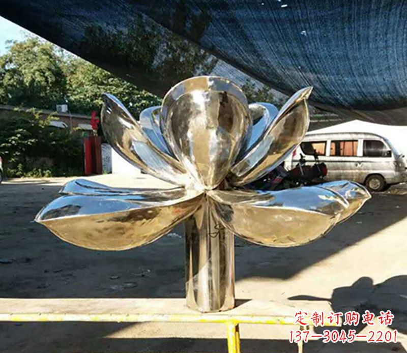 邯郸不锈钢荷花雕塑——彰显小区景观之美