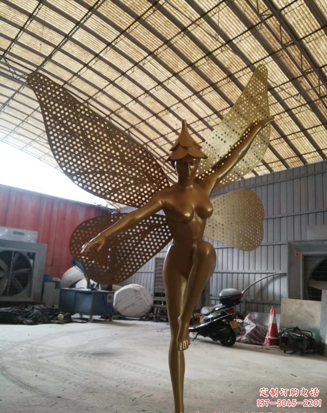 邯郸不锈钢蝴蝶仙子雕塑精美的美丽之作
