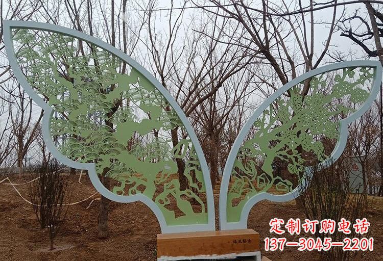 邯郸不锈钢剪纸蝴蝶翅膀雕塑
