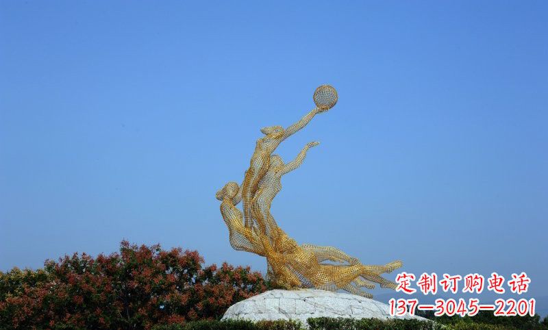 邯郸精致的不锈钢女排雕塑