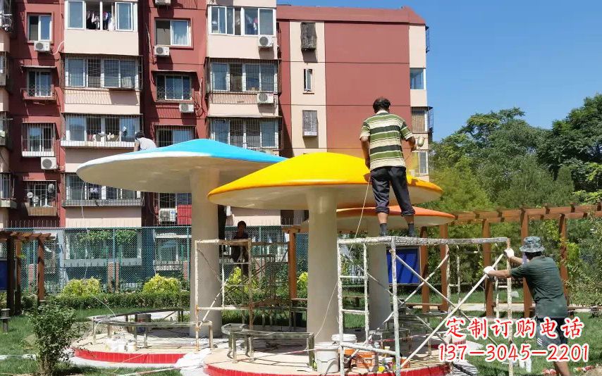 邯郸不锈钢蘑菇凉亭雕塑