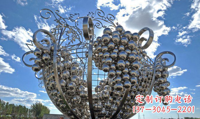 邯郸不锈钢葡萄雕塑精致美观、经久耐用