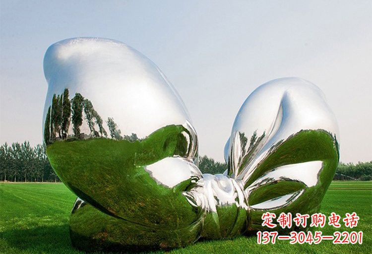 邯郸不锈钢园林大型蝴蝶结雕塑