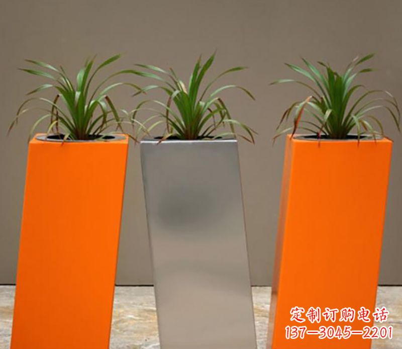 邯郸不锈钢花盆雕塑一种全新的视觉体验