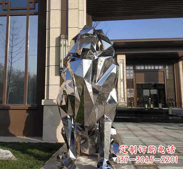 邯郸不锈钢狮子雕塑给园林带来神秘与力量