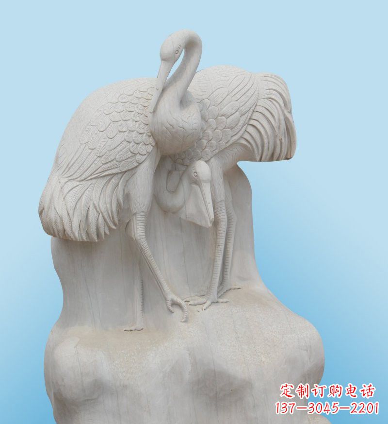 邯郸大理石丹顶鹤石雕