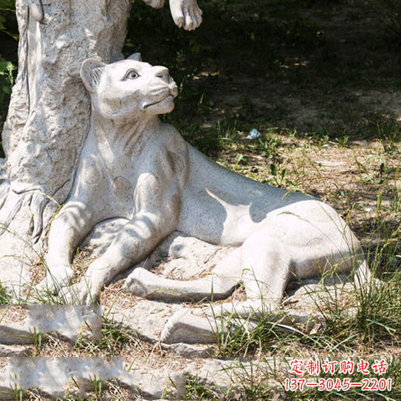 邯郸风采灵动的大理石金钱豹雕塑