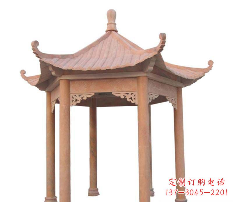 邯郸大理石六角凉亭雕塑
