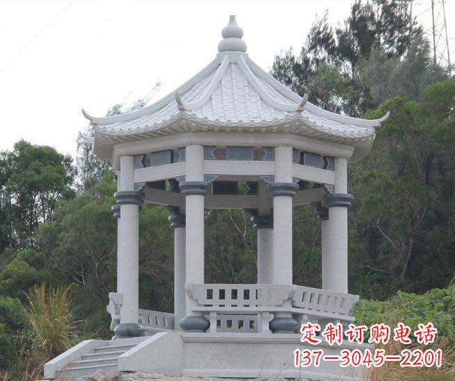 邯郸大理石六角石雕凉亭