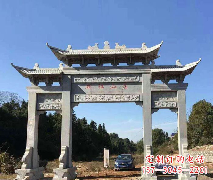 邯郸精美石雕牌坊雕塑