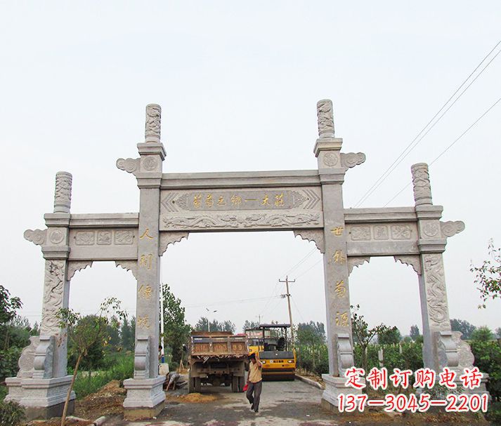 邯郸大理石牌坊石雕,艺术精髓永不凋零