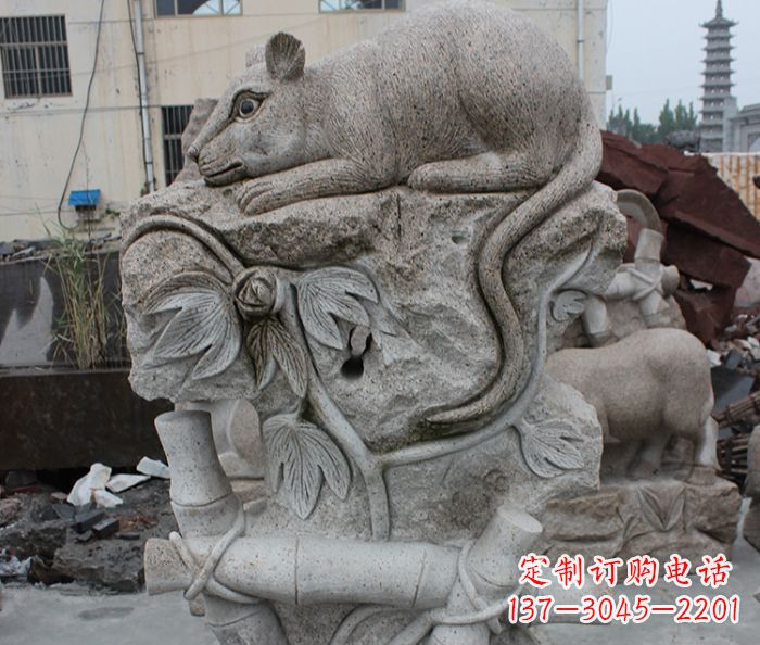 邯郸大理石生肖鼠石雕