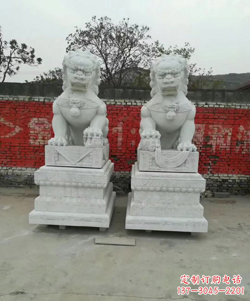 邯郸大理石狮子雕塑,精致而壮观