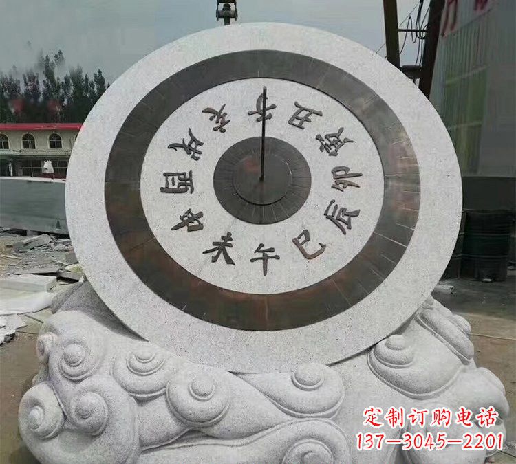 邯郸精美大理石十二时辰日晷雕塑
