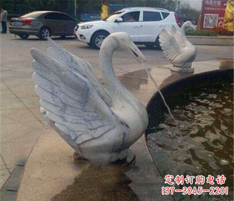 邯郸大理石天鹅喷泉石雕
