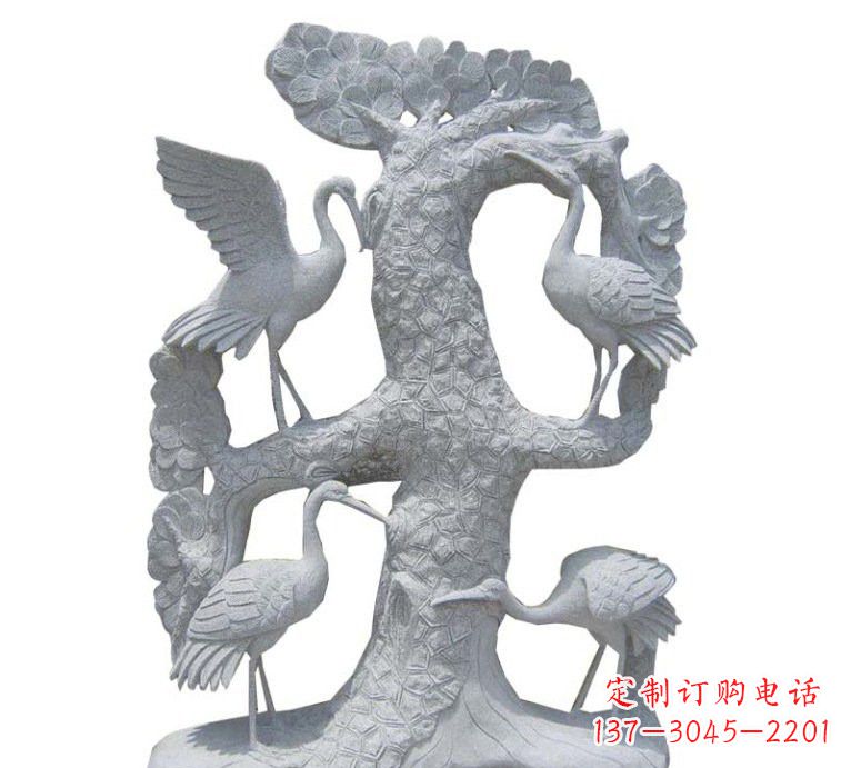 邯郸精美大理石松树雕塑