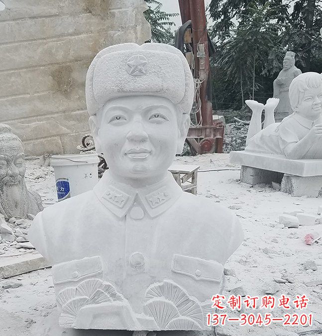 邯郸大理石校园雷锋头像雕塑