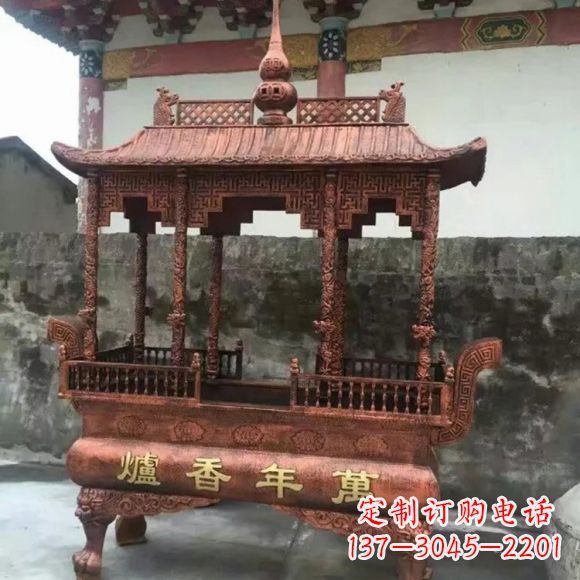 邯郸雕刻蝙蝠铜香炉