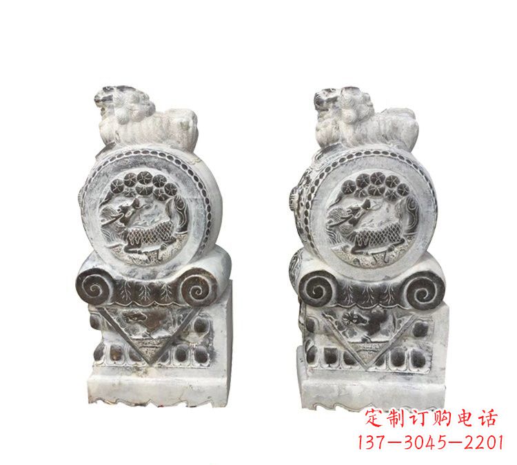 邯郸仿古雕塑狮子抱鼓石