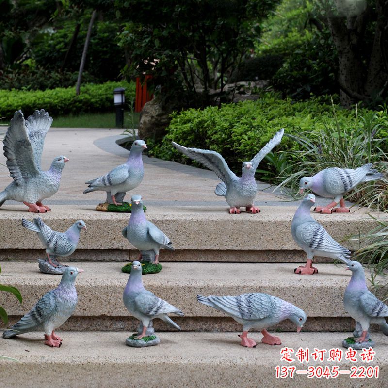 邯郸鸽子兔子猴子大象雕塑