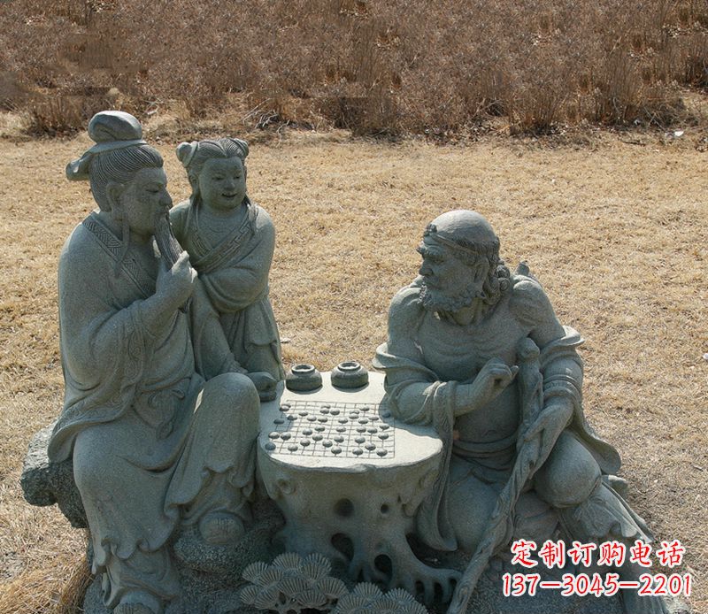 邯郸八仙下棋铜雕塑