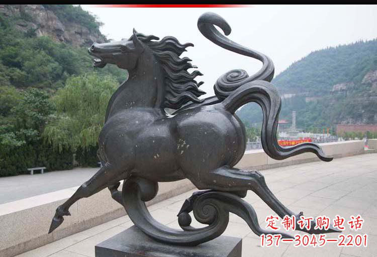 邯郸公园奔马铜雕 (2)